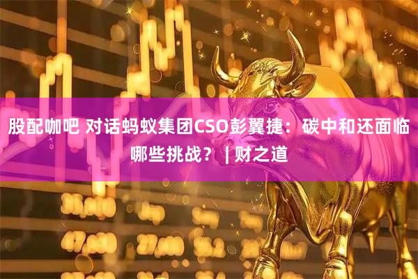 股配咖吧 对话蚂蚁集团CSO彭翼捷：碳中和还面临哪些挑战？ | 财之道