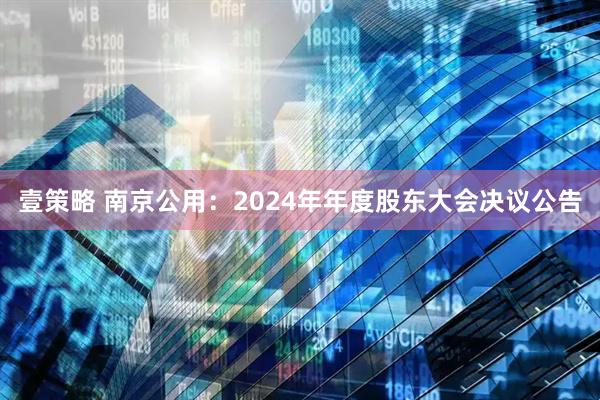壹策略 南京公用：2024年年度股东大会决议公告