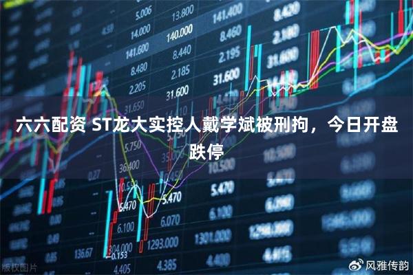 六六配资 ST龙大实控人戴学斌被刑拘，今日开盘跌停